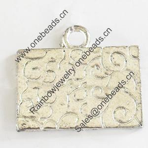 Pendant, Zinc Alloy Jewelry Findings, Lead-free, 22x18mm, Sold by Bag