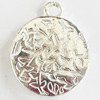 Pendant, Zinc Alloy Jewelry Findings, Lead-free, 19x23mm, Sold by Bag