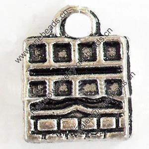 Pendant, Zinc Alloy Jewelry Findings, Lead-free, 8x10mm, Sold by Bag