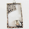 Pendant, Zinc Alloy Jewelry Findings, Lead-free, 18x33mm, Sold by Bag