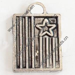 Pendant, Zinc Alloy Jewelry Findings, Lead-free, 10x14mm, Sold by Bag