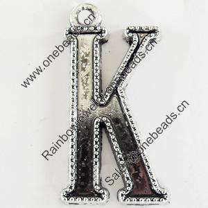 Pendant, Zinc Alloy Jewelry Findings, Lead-free, 15x32mm, Sold by Bag