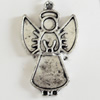 Pendant, Zinc Alloy Jewelry Findings, Lead-free, 15x24mm, Sold by Bag