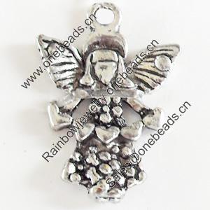Pendant, Zinc Alloy Jewelry Findings, Lead-free, 13x18mm, Sold by Bag
