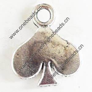 Pendant, Zinc Alloy Jewelry Findings, Lead-free, 13x15mm, Sold by Bag