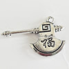 Pendant, Zinc Alloy Jewelry Findings, Lead-free, 24x15mm, Sold by Bag
