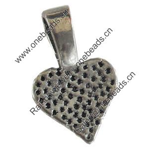 Pendant Bails，Fashion Zinc Alloy jewelry findings, 10x16mm, Sold by Bag