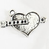 Pendant, Zinc Alloy Jewelry Findings, Lead-free, 30x16mm, Sold by Bag