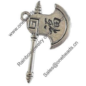 Pendant, Zinc Alloy Jewelry Findings, Lead-free, 24x38mm, Sold by Bag