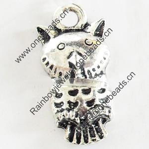 Pendant, Zinc Alloy Jewelry Findings, Lead-free, 8x16mm, Sold by Bag