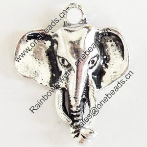 Pendant, Zinc Alloy Jewelry Findings, Lead-free, 23x27mm, Sold by Bag