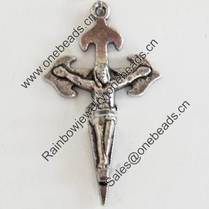 Pendant, Zinc Alloy Jewelry Findings, Lead-free, 15x26mm, Sold by Bag