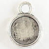 Zinc Alloy Pendant Settings, Lead-free, Outside diameter:12x16mm Inside diameter:10mm, Sold by Bag