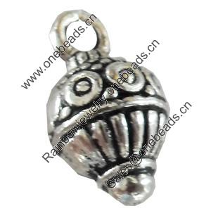 Pendant, Zinc Alloy Jewelry Findings, Lead-free, 7x13mm, Sold by Bag