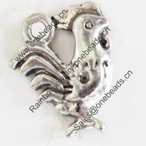 Pendant, Zinc Alloy Jewelry Findings, Lead-free, 13x15mm, Sold by Bag