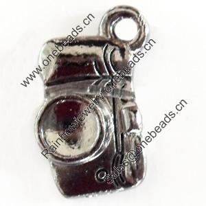 Pendant, Zinc Alloy Jewelry Findings, Lead-free, 10x15mm, Sold by Bag