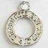 Pendant, Zinc Alloy Jewelry Findings, Lead-free, 20x33mm, Sold by Bag