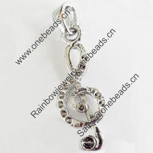 Pendant, Zinc Alloy Jewelry Findings, Lead-free, 10x31mm, Sold by Bag