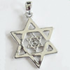 Pendant, Zinc Alloy Jewelry Findings, Lead-free, Star, 22x32mm, Sold by Bag