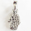 Pendant, Zinc Alloy Jewelry Findings, Lead-free, 8x20mm, Sold by Bag