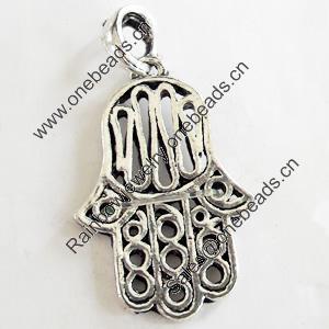 Pendant, Zinc Alloy Jewelry Findings, Lead-free, 18x32mm, Sold by Bag