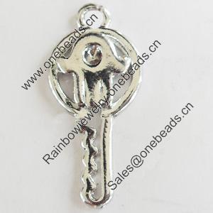 Pendant, Zinc Alloy Jewelry Findings, Lead-free, 12x26mm, Sold by Bag