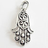 Pendant, Zinc Alloy Jewelry Findings, Lead-free, 15x32mm, Sold by Bag