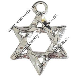 Pendant, Zinc Alloy Jewelry Findings, Lead-free, 23x30mm, Sold by Bag