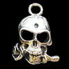 Pendant, Zinc Alloy Jewelry Findings, Lead-free, Skeleton 19x27mm, Sold by Bag
