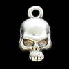 Pendant, Zinc Alloy Jewelry Findings, Lead-free, Skeleton 7x12mm, Sold by Bag