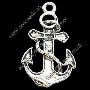 Pendant, Zinc Alloy Jewelry Findings, Lead-free, 18x31mm, Sold by Bag