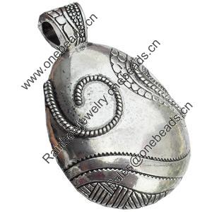 Pendant, Zinc Alloy Jewelry Findings, Lead-free, 40x63mm, Sold by Bag