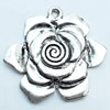 Pendant, Zinc Alloy Jewelry Findings, Lead-free, Flower, 46x45mm, Sold by Bag