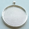 Zinc Alloy Pendant Settings, Lead-free, Outside diameter:41x50mm, Interior diameter:38mm, Sold by Bag