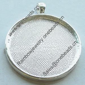 Zinc Alloy Pendant Settings, Lead-free, Outside diameter:41x50mm, Interior diameter:38mm, Sold by Bag