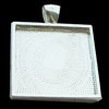 Zinc Alloy Pendant Settings, Lead-free, Outside diameter:28x36mm, Interior diameter:25mm, Sold by Bag