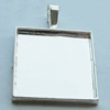 Zinc Alloy Pendant Settings, Lead-free, Outside diameter:27x37mm, Interior diameter:25mm, Sold by Bag