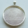 Zinc Alloy Pendant Settings, Lead-free, Outside diameter:33x42mm, Interior diameter:31mm, Sold by Bag