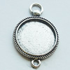 Zinc Alloy Pendant Settings, Lead-free, Outside diameter:24x38mm, Interior diameter:20mm, Sold by Bag