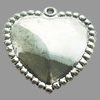 CCB Plastic Pendant, Jewelry findings, Heart 36x33.5mm Hole:2.5mm, Sold by Bag