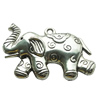 CCB Plastic Pendant, Jewelry findings, Elephant 55x36.5x12mm Hole:3mm, Sold by Bag