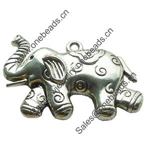 CCB Plastic Pendant, Jewelry findings, Elephant 55x36.5x12mm Hole:3mm, Sold by Bag