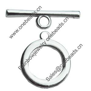 CCB Plastic Clasps, Jewelry Findings, Loop:21.5x26.5mm Bar:35x3.5mm, Sold by Bag
