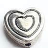 CCB Plastic Beads, Jewelry Findings, Heart, 10x11x4mm, Sold by Bag