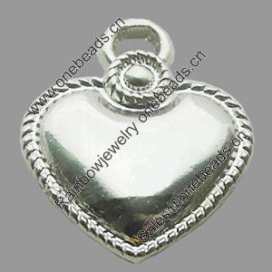 CCB Plastic Pendant, Jewelry findings, Heart 18x23mm, Sold by Bag