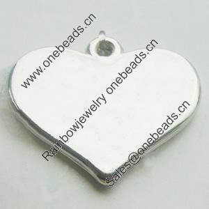 CCB Plastic Pendant, Jewelry findings, Heart 24x22mm, Sold by Bag