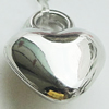 CCB Plastic Pendant, Jewelry findings, Heart 10x12mm, Sold by Bag