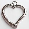 CCB Plastic Pendant, Jewelry Findings, Heart, 30x25mm, Sold by Bag