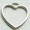 CCB Plastic Pendant, Jewelry findings, Heart 25x23mm, Sold by Bag