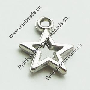 CCB Plastic Pendant, Jewelry findings, Star 10x12mm, Sold by Bag
